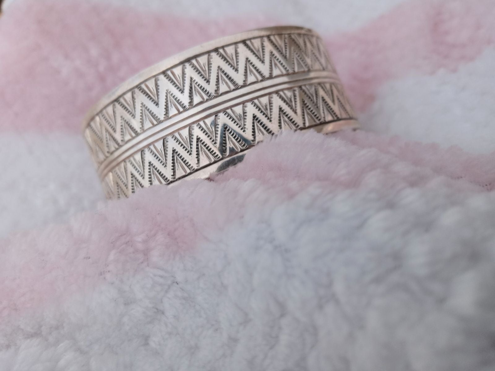 100% Navajo Made Sterling Silver Bracele