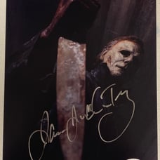 Michael myers james Jude Courtney autographed signed photo proof jsa coa AF66948