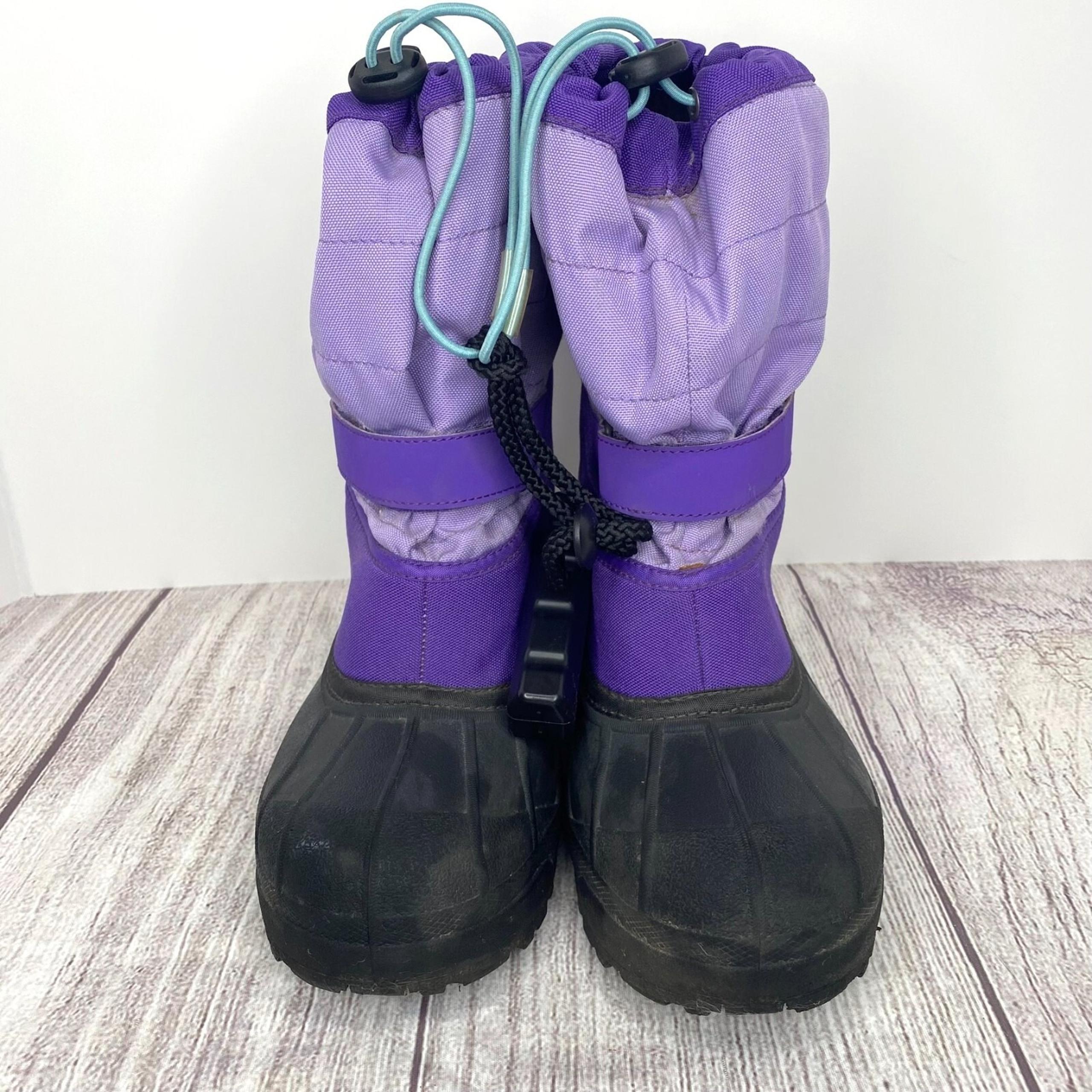 Columbia Unisex-Child Powderbug Plus II Snow Boot Waterproof Youth Size 6 Purple