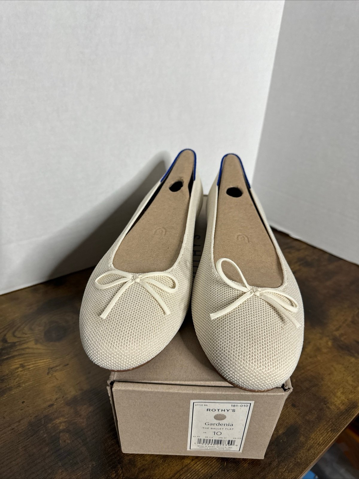 Rothy’s The Ballet Flat Gardenia Bone Women’s Size US 10 New In Box