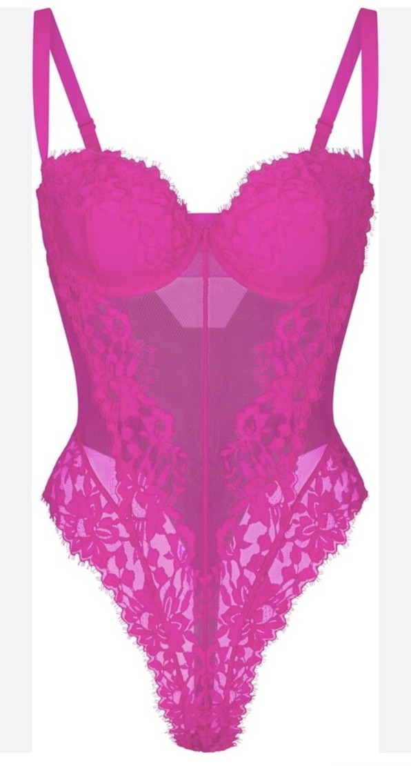 SKIMS Femme Balconette Bodysuit - XXS - Fuchsia - NWT