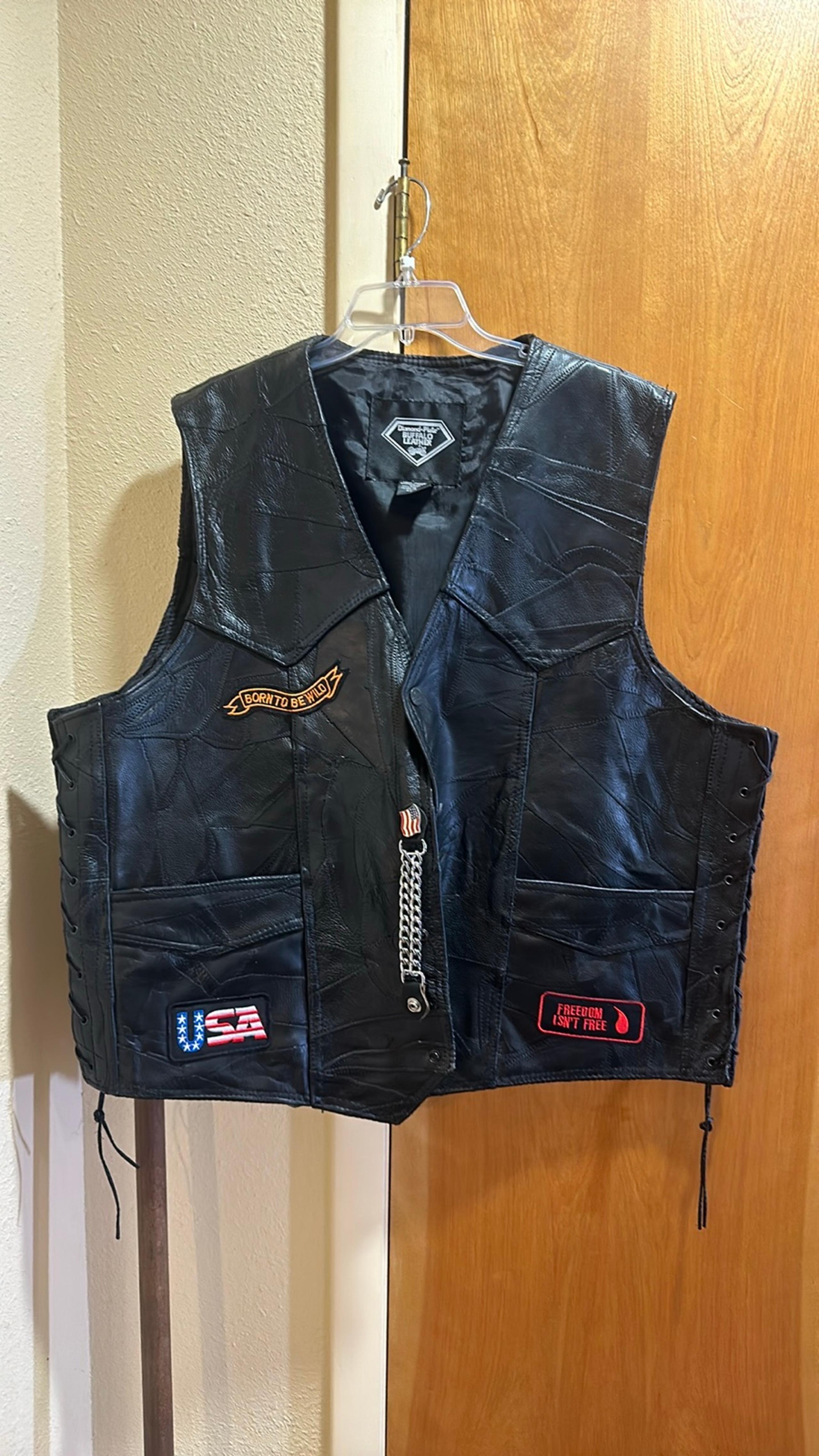 Leather vest size 2X