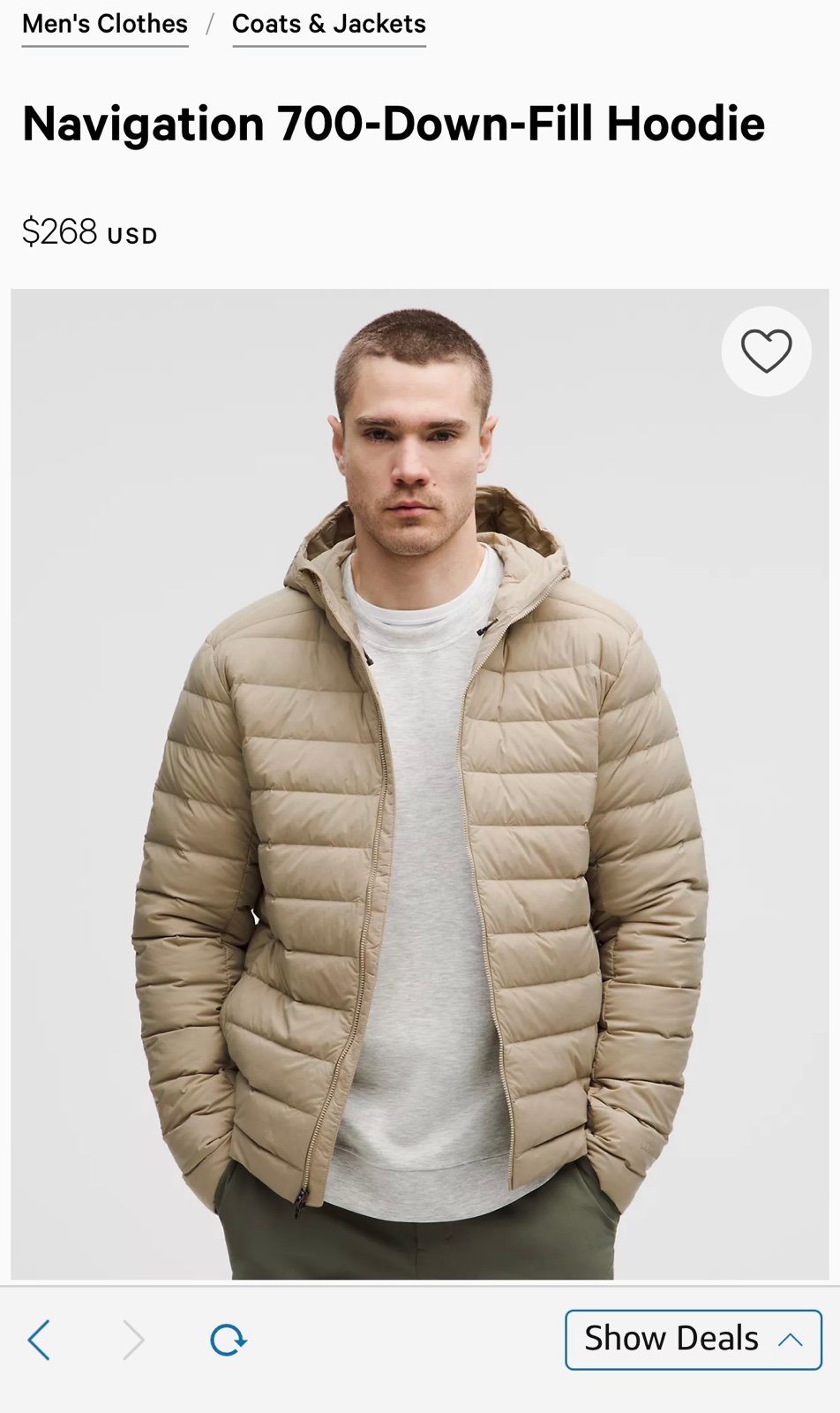 Lululemon Navigation 700-Down-Fill Hoodie