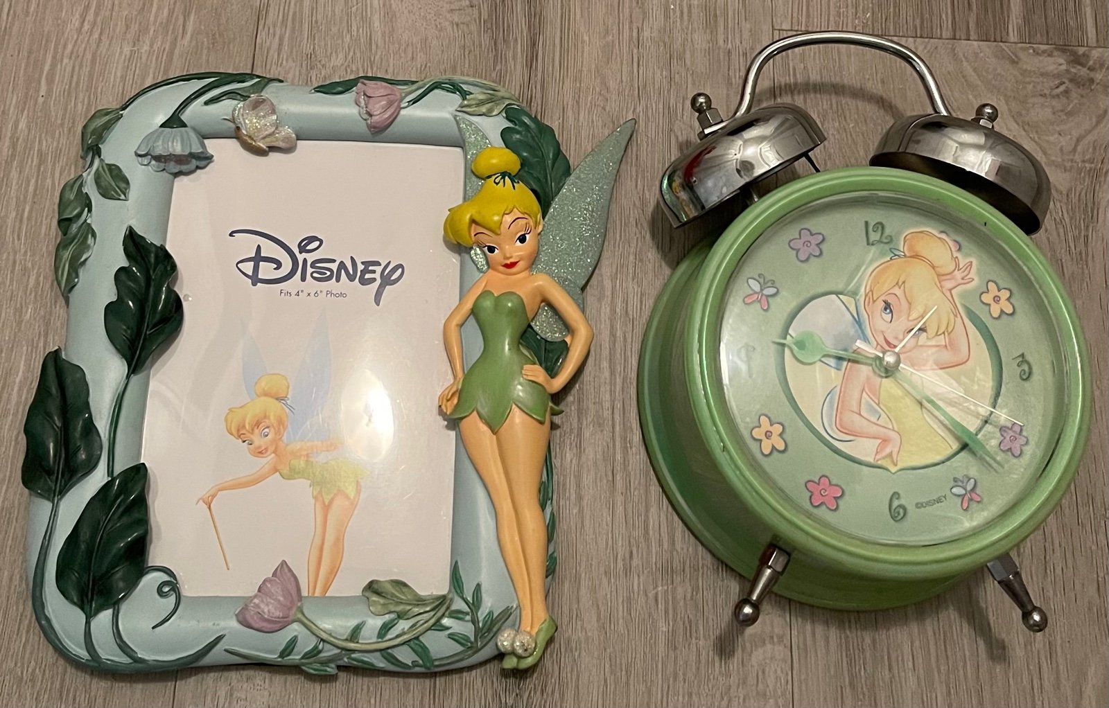 Vintage Disney Tinkerbell Clock & Picture Frame