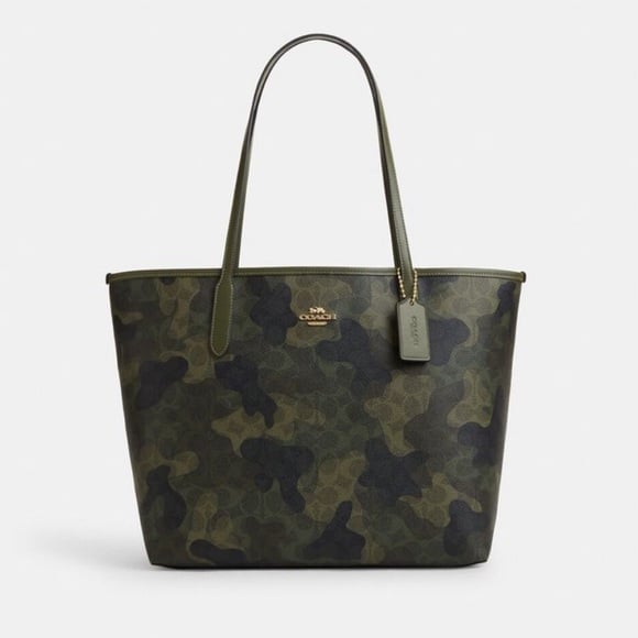 NWT Coach City Tote Bag In Signature Camo Print CV953