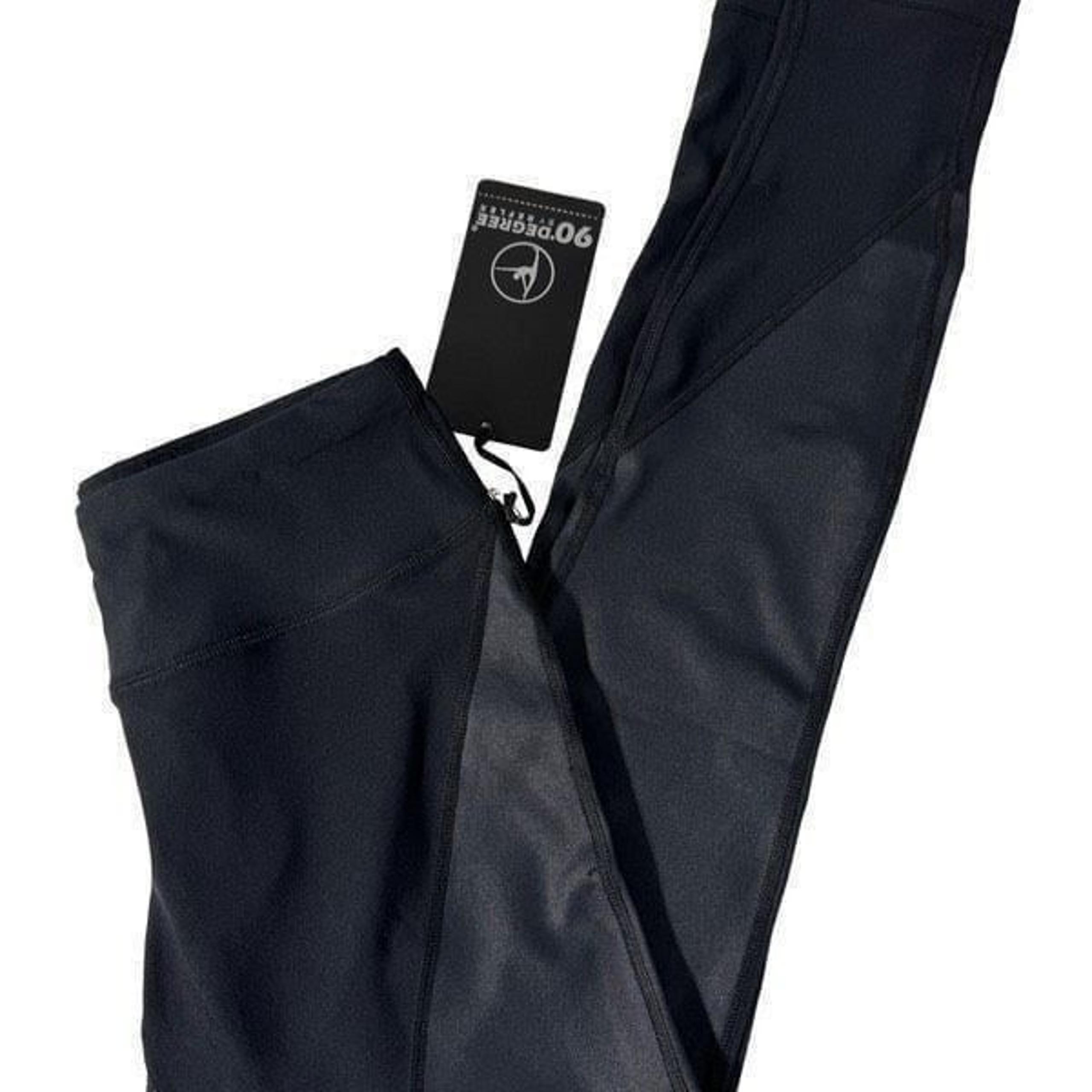 NWT 90 Degree Black on Black Color Block Leggings Size Small