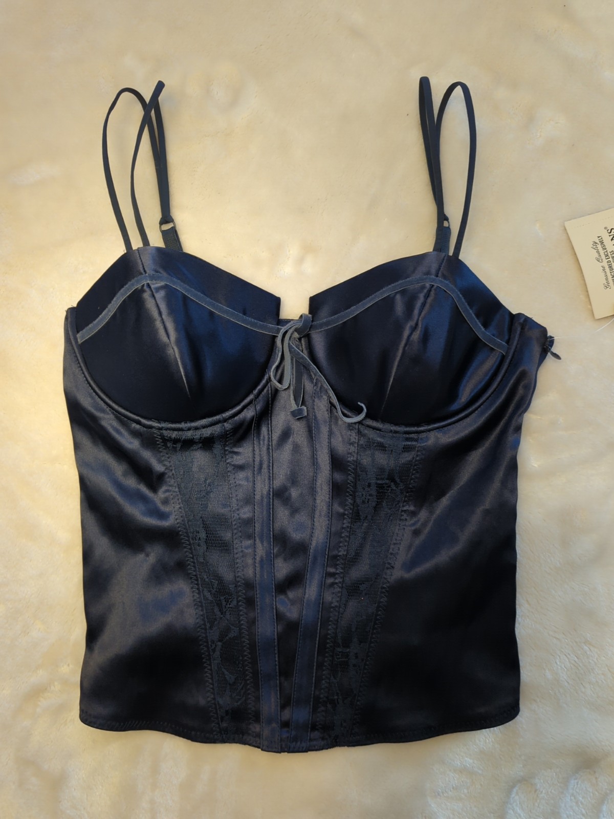 Guess Jeans Y2K Nightshade Corset Bustier Top NWT