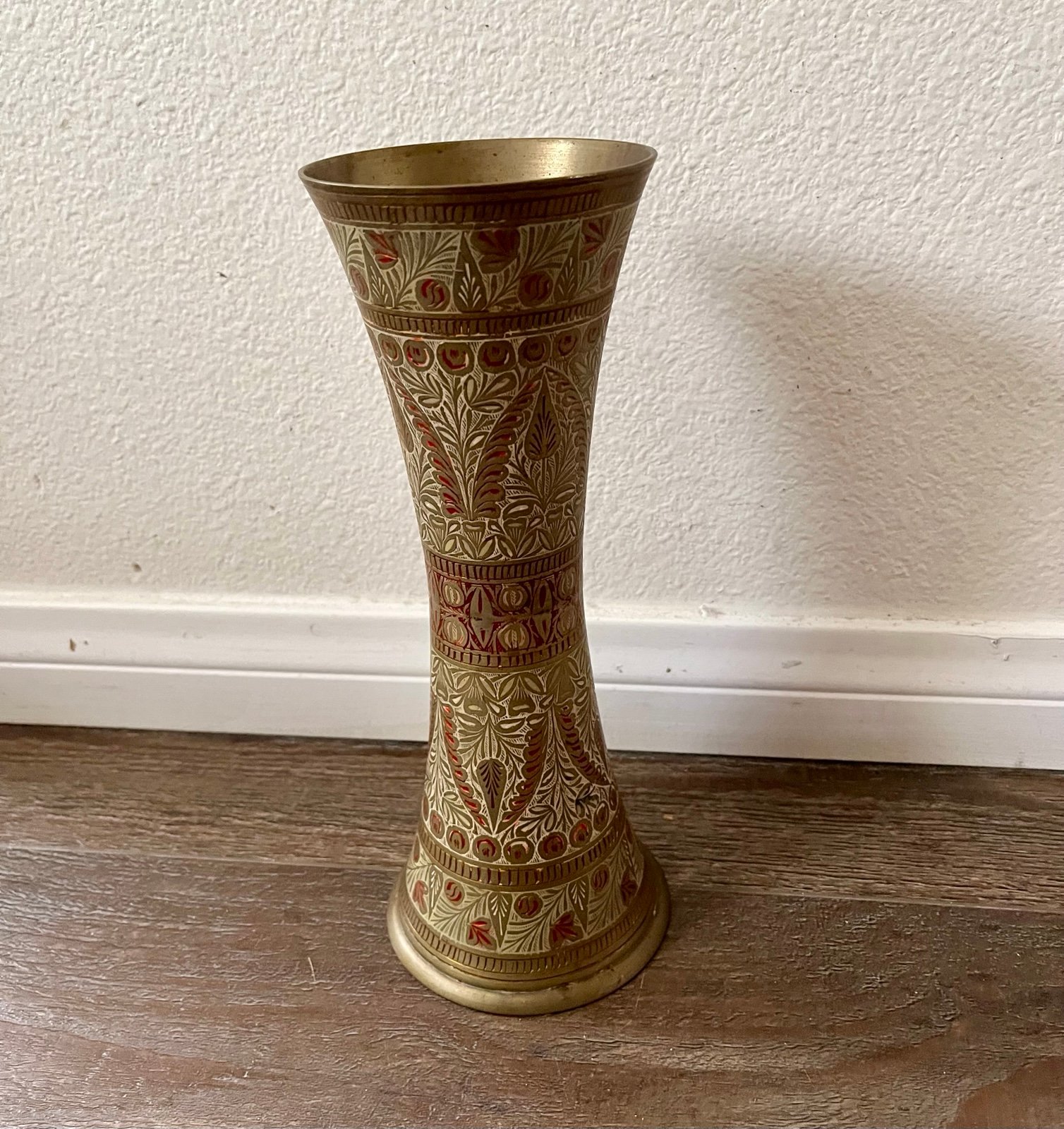 Vintage brass Taper vase