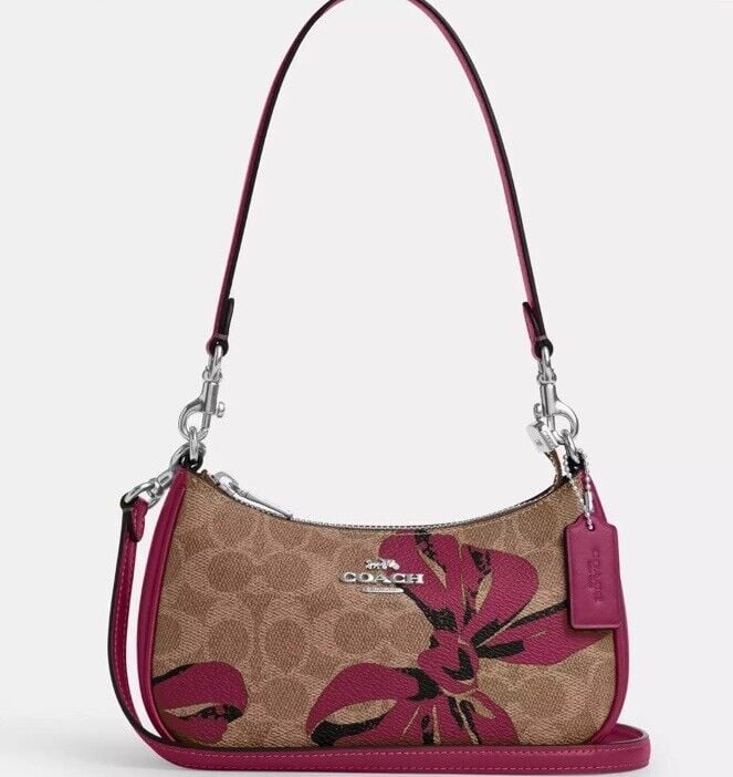 Coach Teri Mini Bow Print Crossbody Bag Signature Bows Purse CY733 NWT