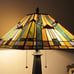 Tiffany Style Stained Glass Mission Table Lamp Blue Beige and Green 24in