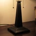 Tiffany Style Stained Glass Mission Table Lamp Blue Beige and Green 24in