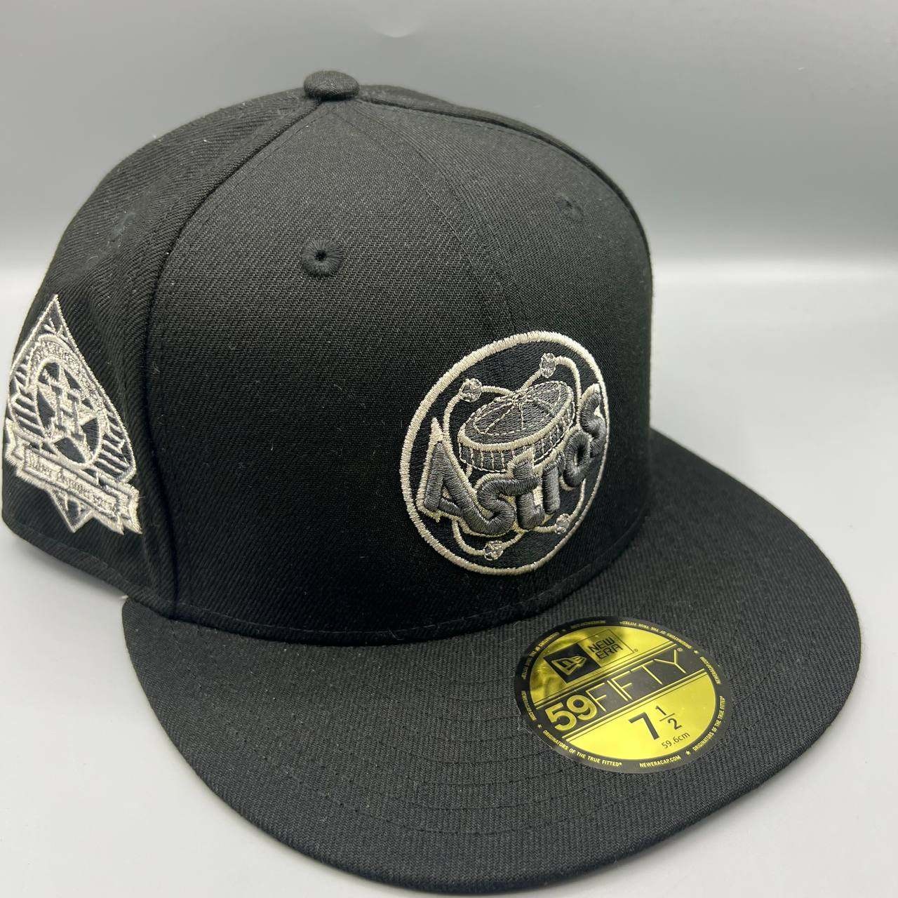 Houston Astros Hat Men 7 1/2 Black Gray 59Fifty New Era MLB Fitted Cap