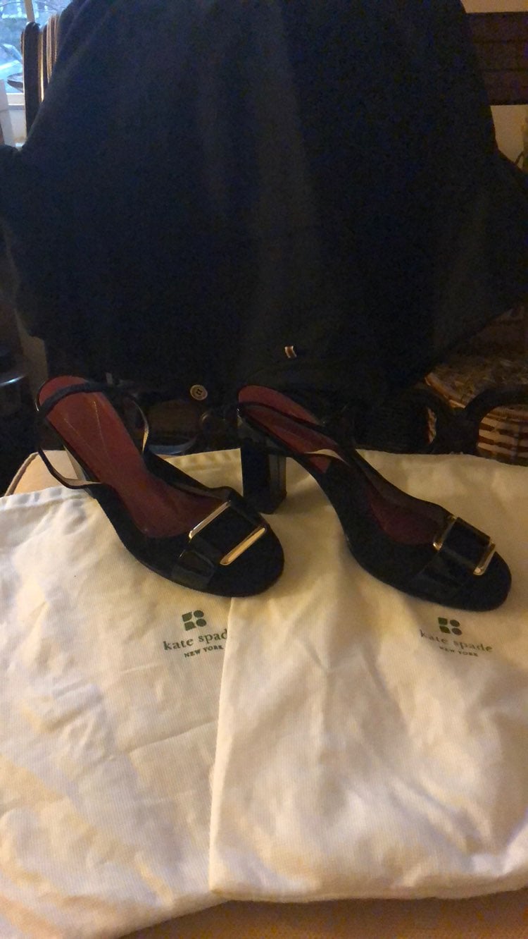 Kate Spade Patent Leather Suede Sling Ba
