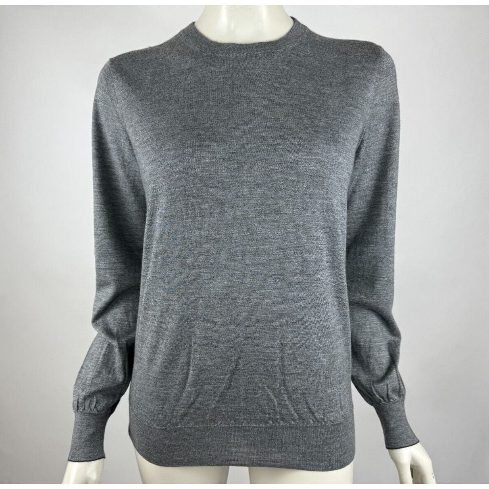 Brunello Cucinelli Cashmere Silk Sweater Women 48 Lightweight Crew Neck Pullover