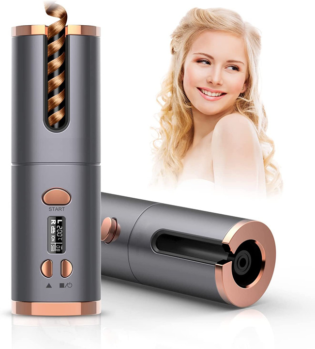 Hair-Curling-Iron-Cordless- Automatic Hair Curler - Curling Wand - Wireless