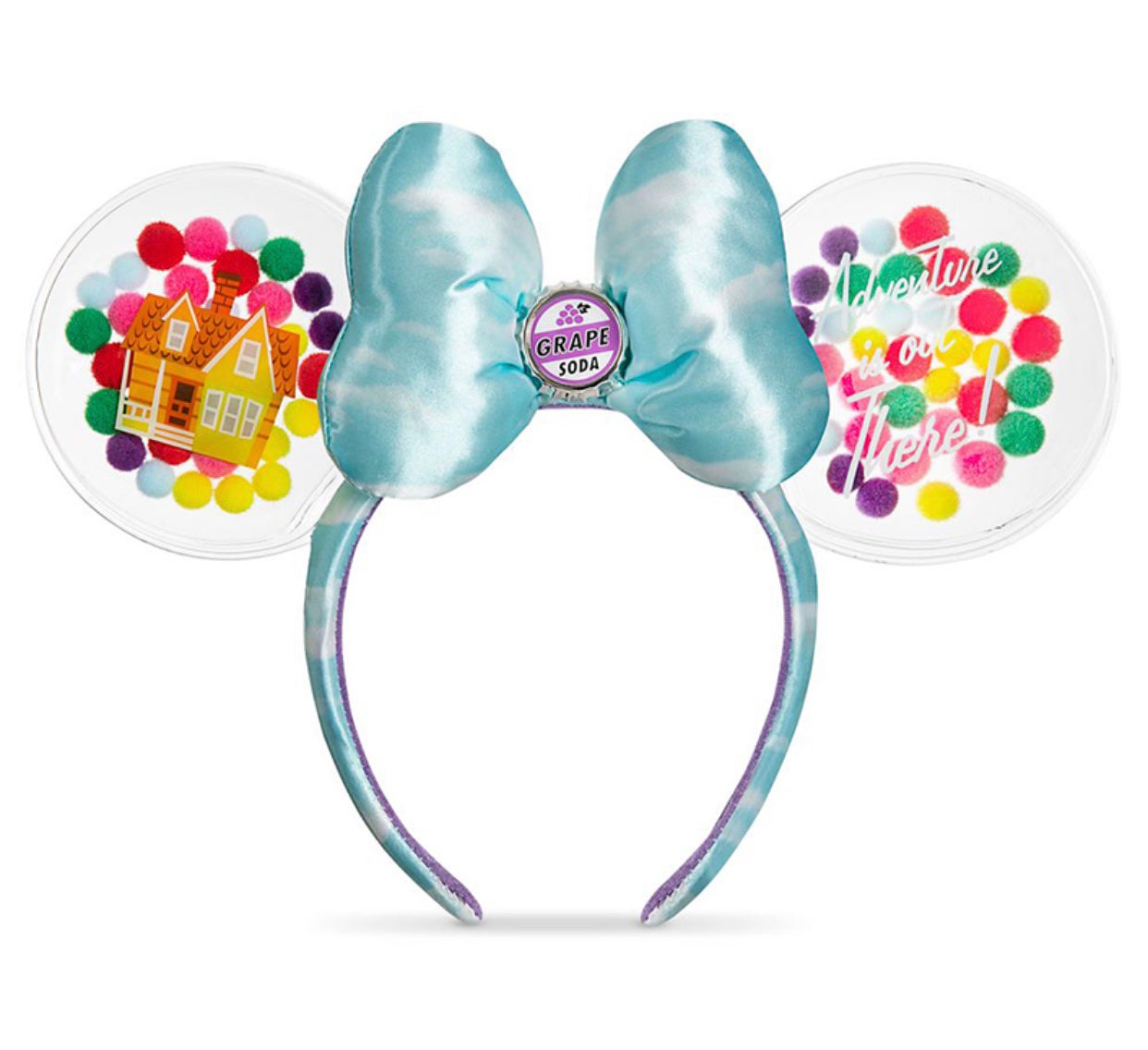 Disney’s Pixar UP Minnie Mouse ears headband with bow NWT