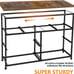 NEW 8 Drawers Fabric Dresser w/ Wooden Top Sturdy Steel Frame Rustic Brown