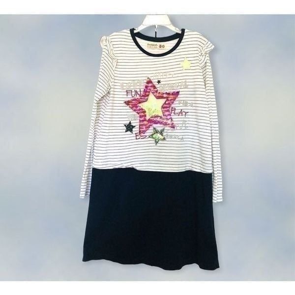 Desigual Tunez Star Flip Sequins Dress (Girls)