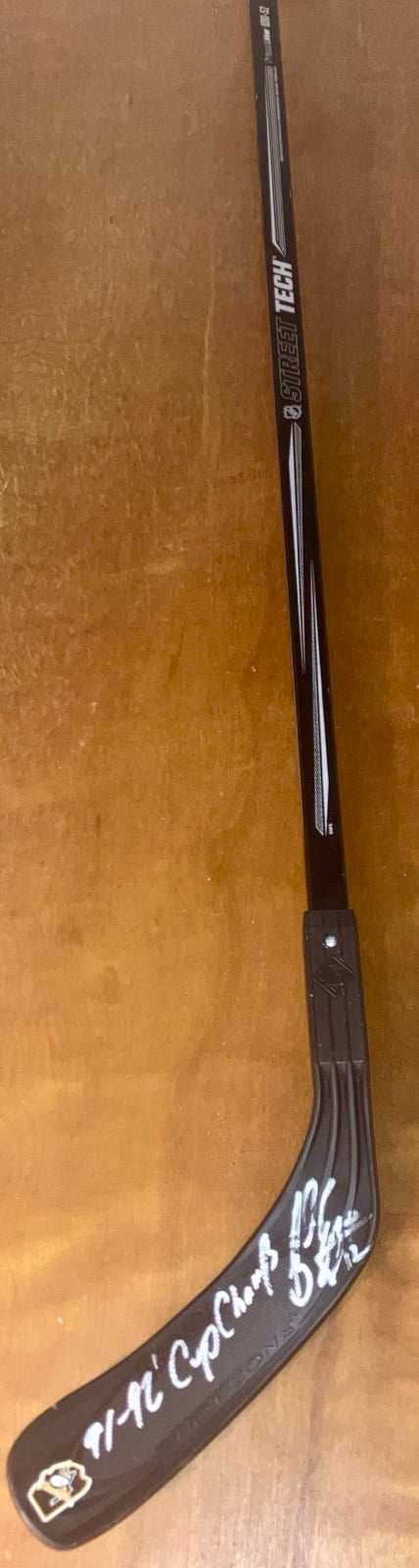 BOB ERREY SIGNED AUTOGRAPHED PITTSBURGH PENGUINS F/S HOCKEY STICK +INSC RARE!