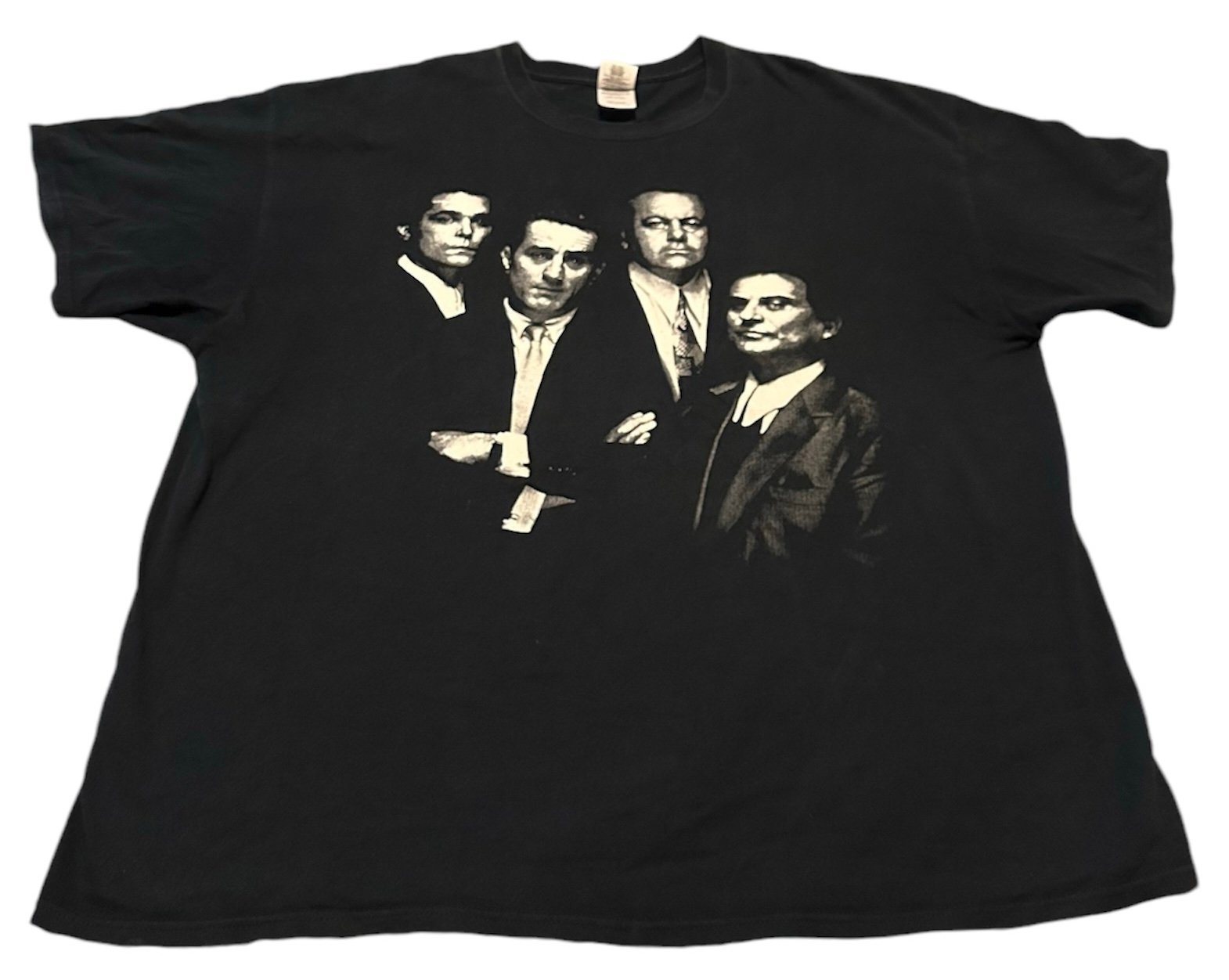 Rare 00s Vintage GoodFellas Movie Black T Shirt 2XL Liotta Pesci Sorvino DeNiro