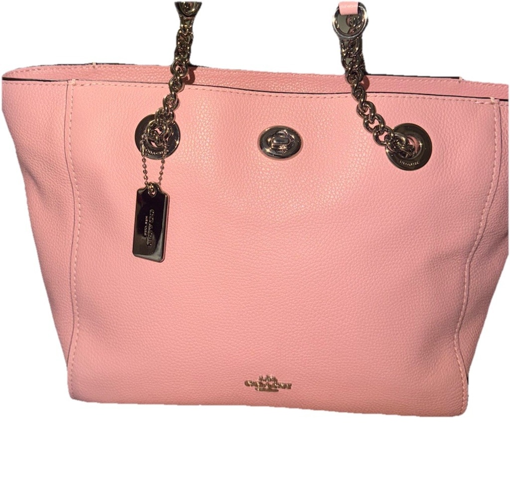 COACH PINK Powder Pink PEPPLED LEATHER TOTE #57107 MRSP 295
