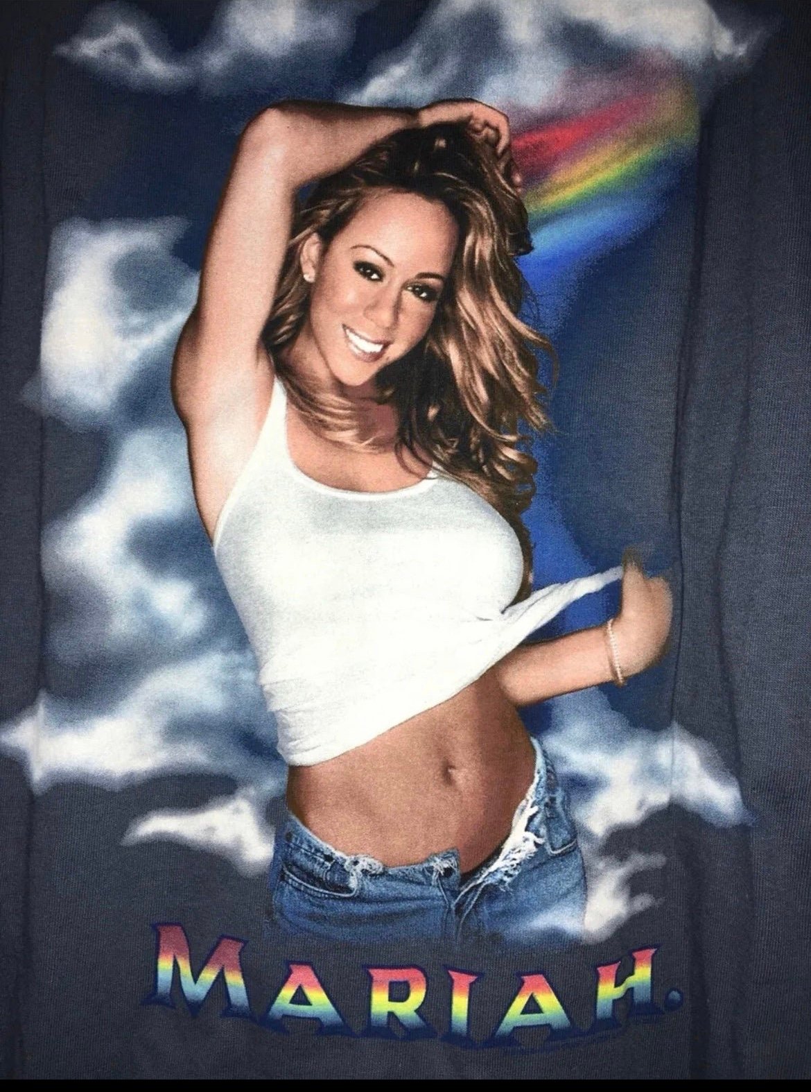 Vintage 2000 Mariah Carey Rainbow Tour Concert T shirt Size M Music tee shirt