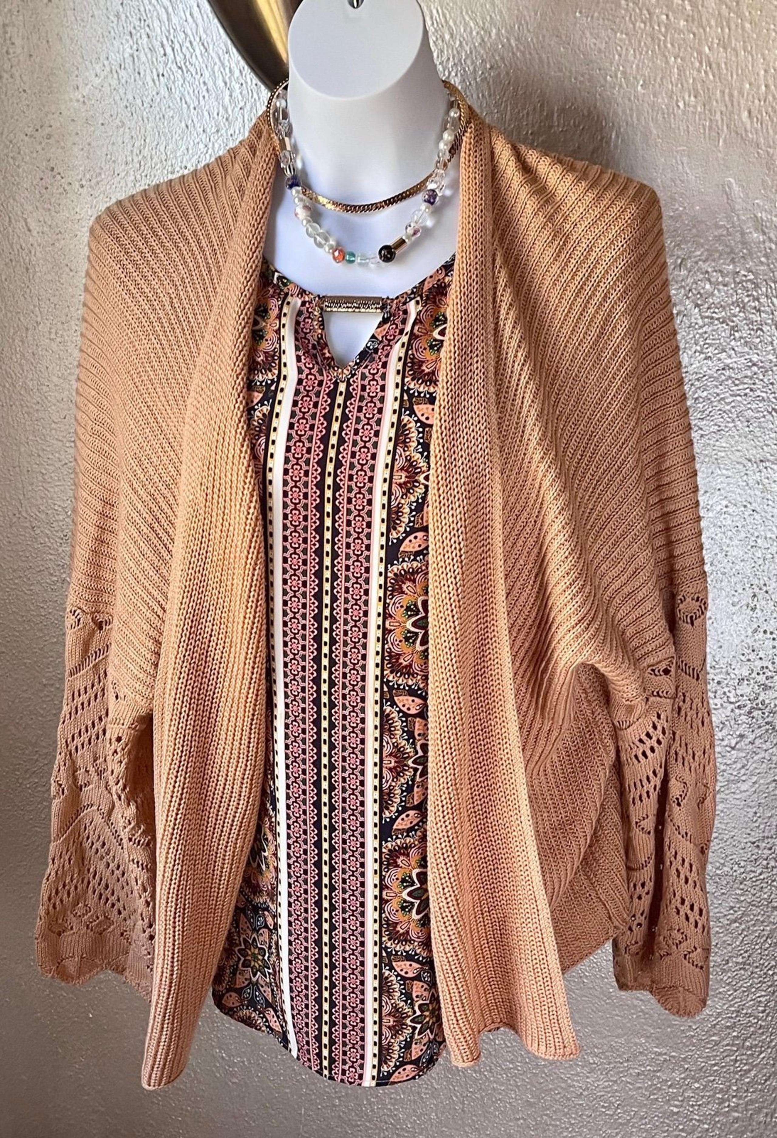 Umgee beige sweater cardigan s/m
