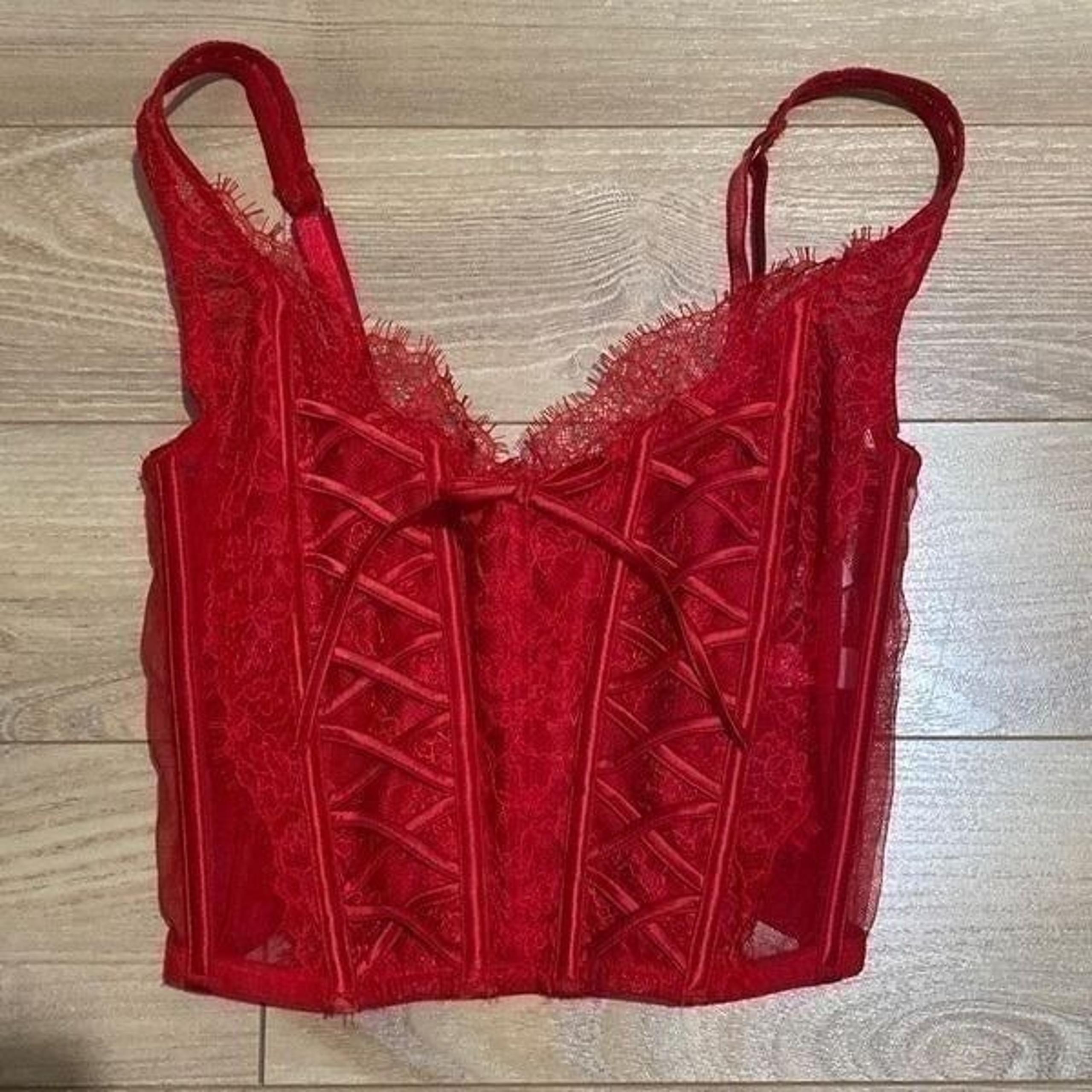 NWT Victoria’s Secret Unlined Lace-Up Corset Top size small
