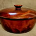 Vintage Old Hickory Glazed Stoneware Large Pot with Lid Dutchess Pattern CS-8