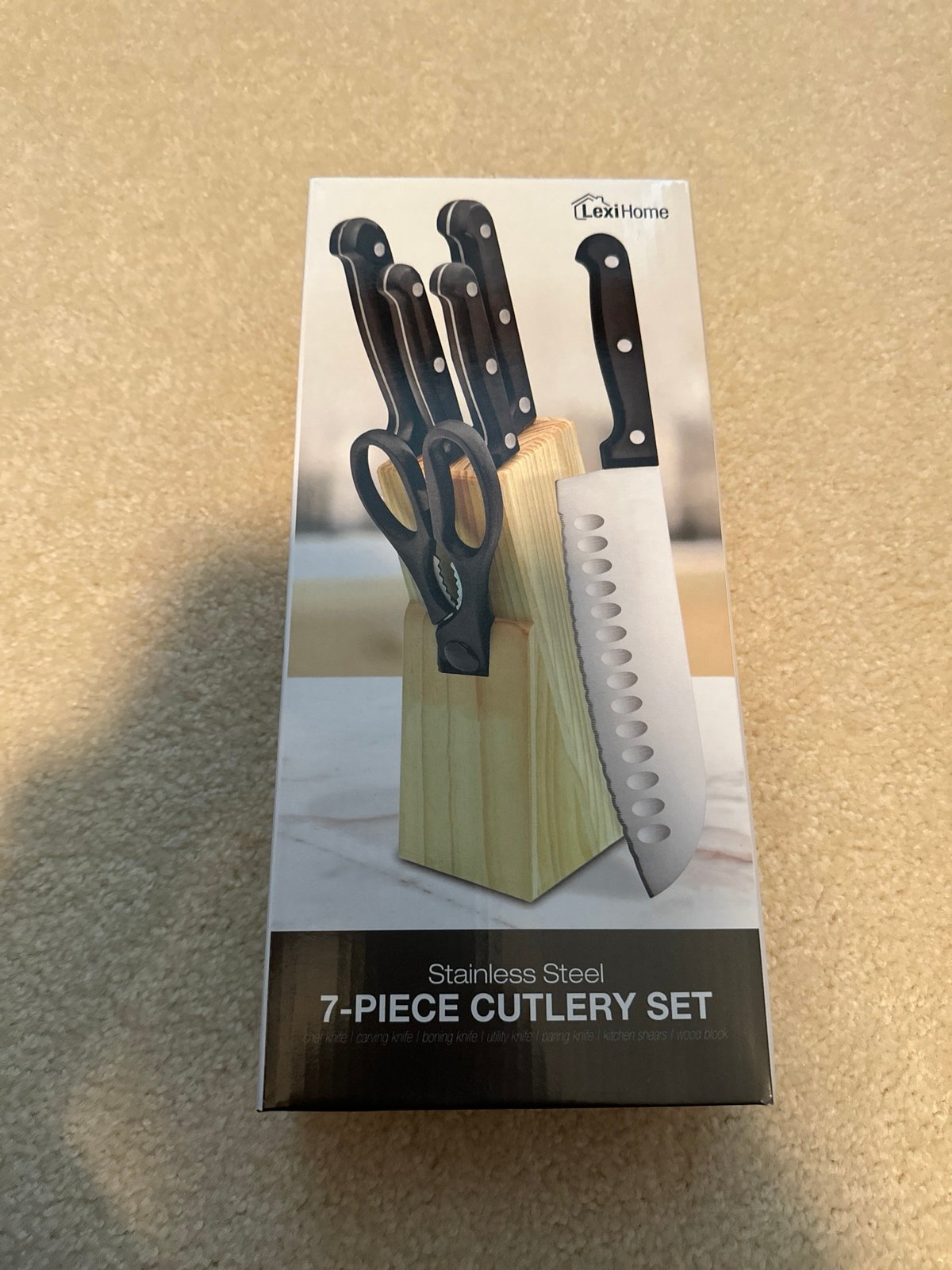 7 piece cutlery set, stainless steel