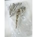 Vintage Christmas Ornaments Clear Hand Blown Glass Twisted Icicle & Gold