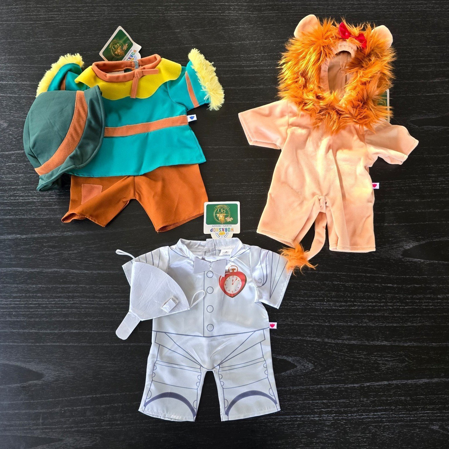 Wizard Of Oz Build A Bear Scarecrow Cowardly Lion Tinman Costumes
