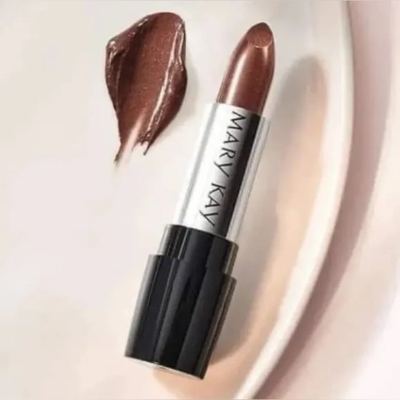 Mary Kay Creme Lipstick Downtown Brown MK Rick pouty lip color fall retired