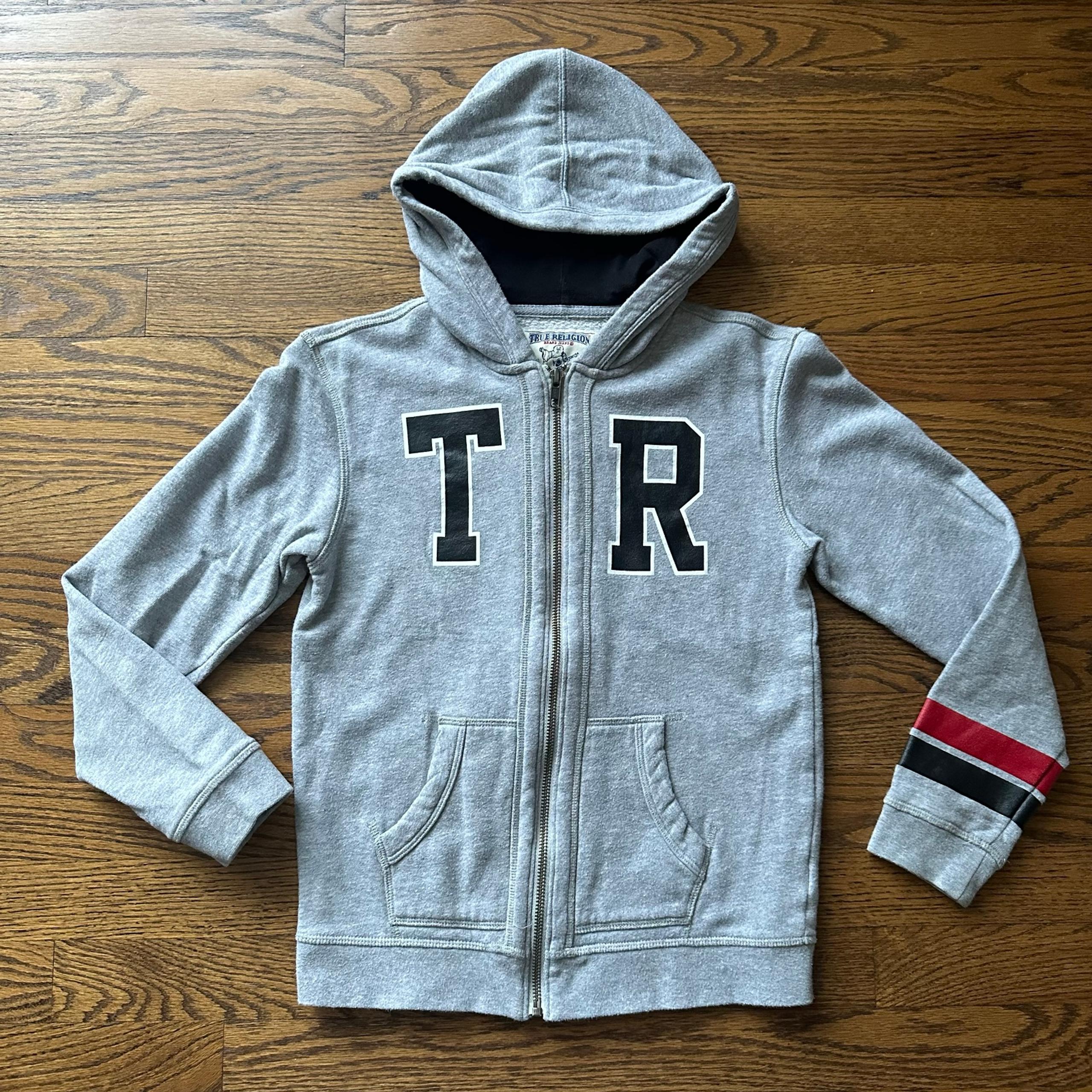 Size 8 Youth Small True Religion Zippered Hoodie / Hooded Sweatshirt