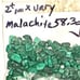 Malachite nugget beads. 204