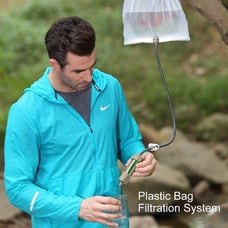 Outdoor Water Filter Kit With Bag - Grey