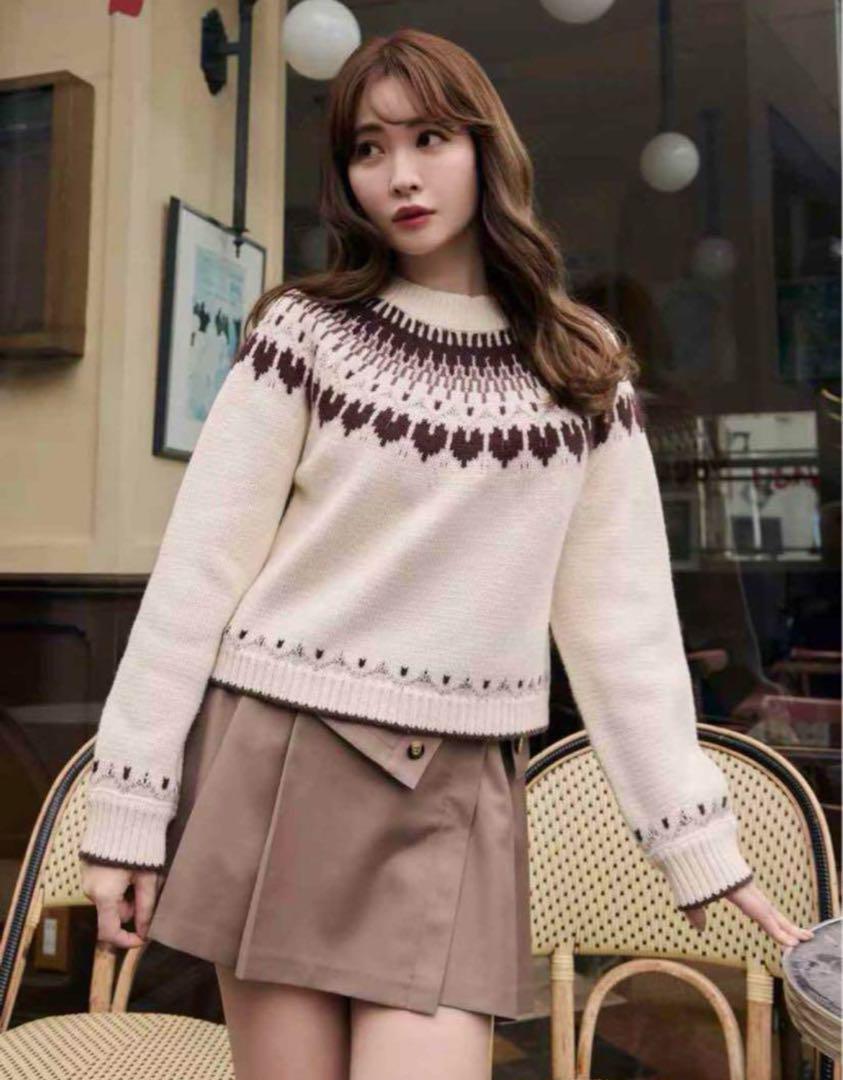 Heart Fair Isle Knit Pullover（ニット/セーター）｜Her lip to