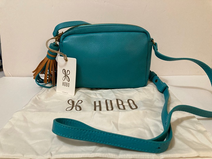 HOBO Renny Small Crossbody Aqua Leather