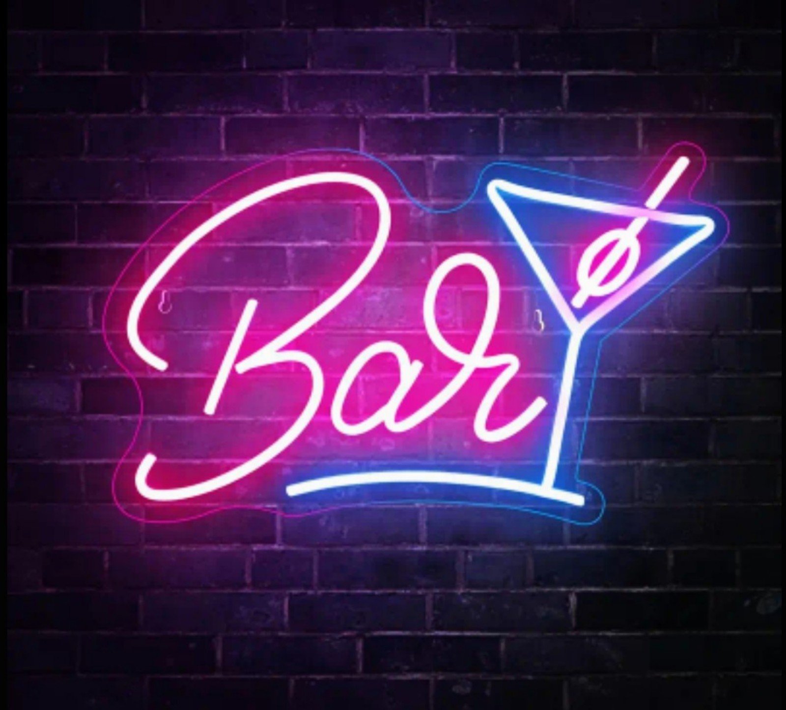 BAR Neon LED Sign - Dimmable, USB-Powered--NEW