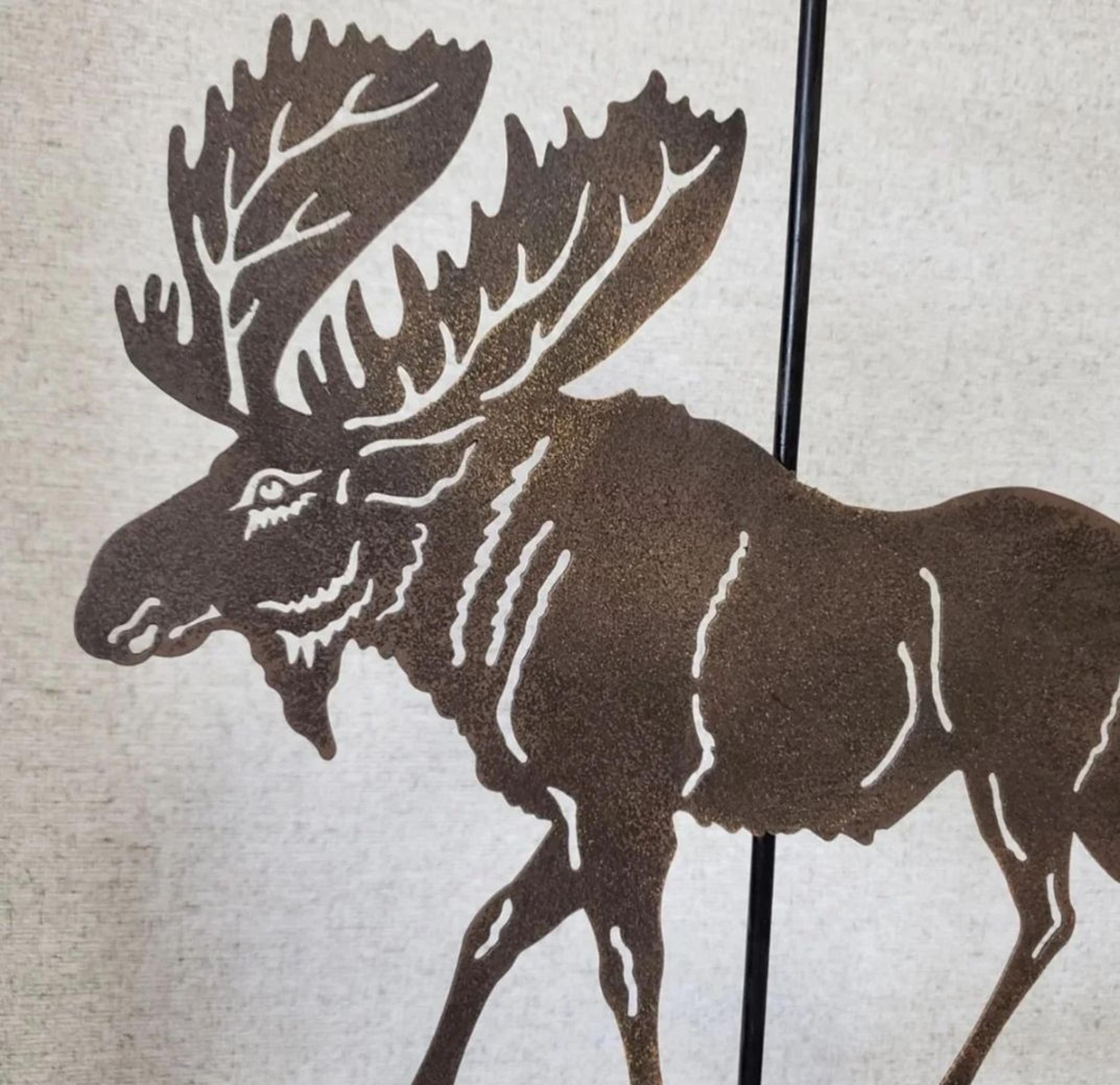 2 Moose Candle Holder Stand Decor