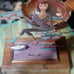 Vintage metal shoe display music box depth store display jewelery display