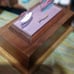 Vintage metal shoe display music box depth store display jewelery display