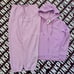 VS PINK Perfect Bling Full Zip Hoodie Classic Pants Outfit M Purple Shine Logo