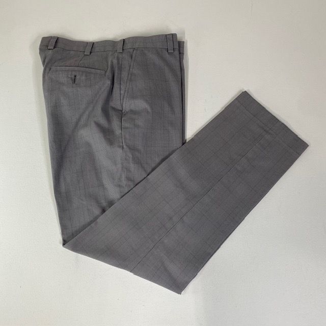 Brooks Brothers Advantage Chino Clark Gray Dress Pants Flat Front Stretch 34x32