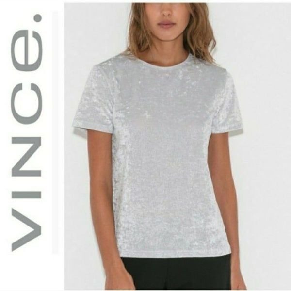 Vince Velvet Crewneck Easy Tee sz Med