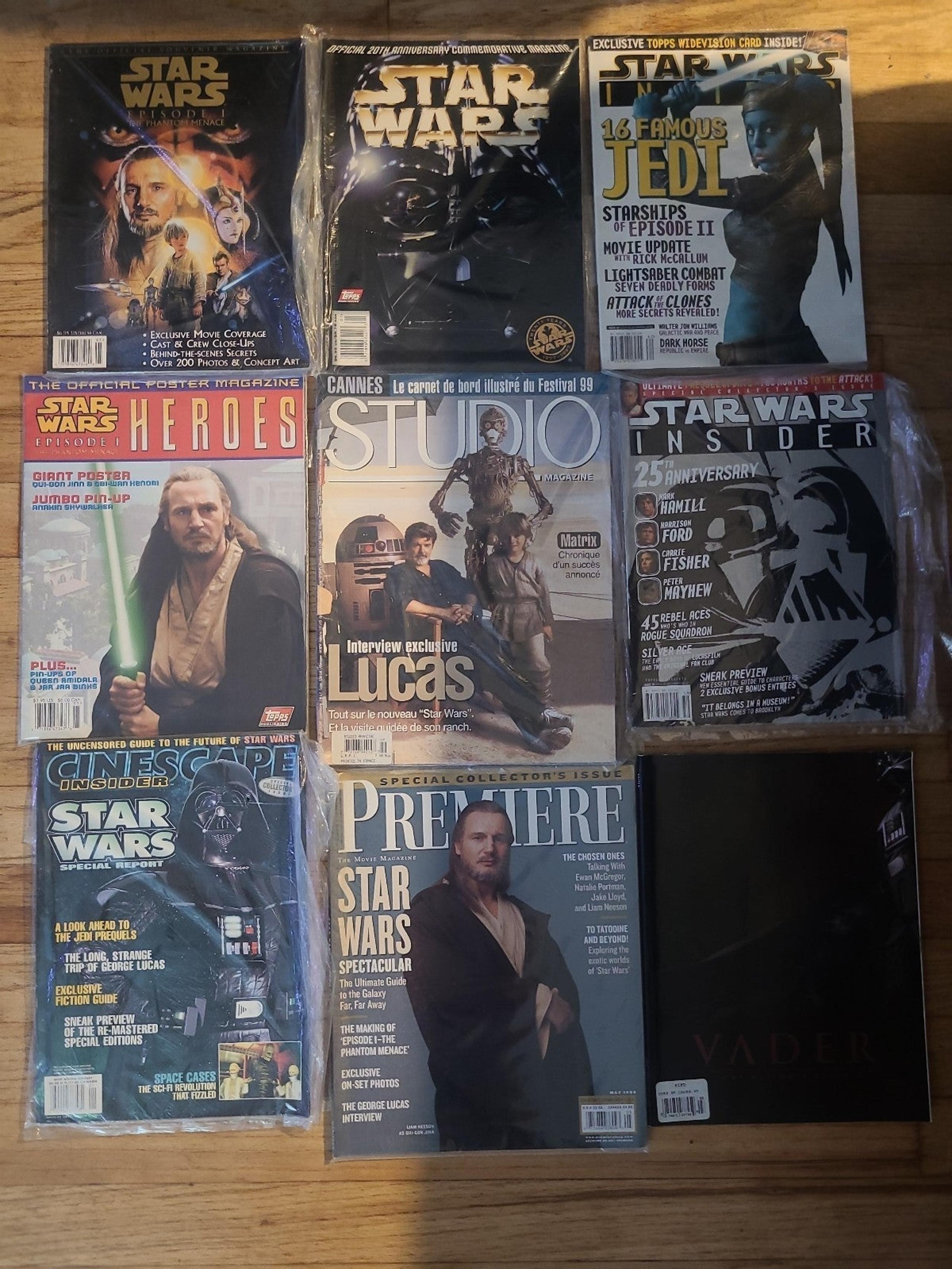 9 Assorted StarWars themed Magazines