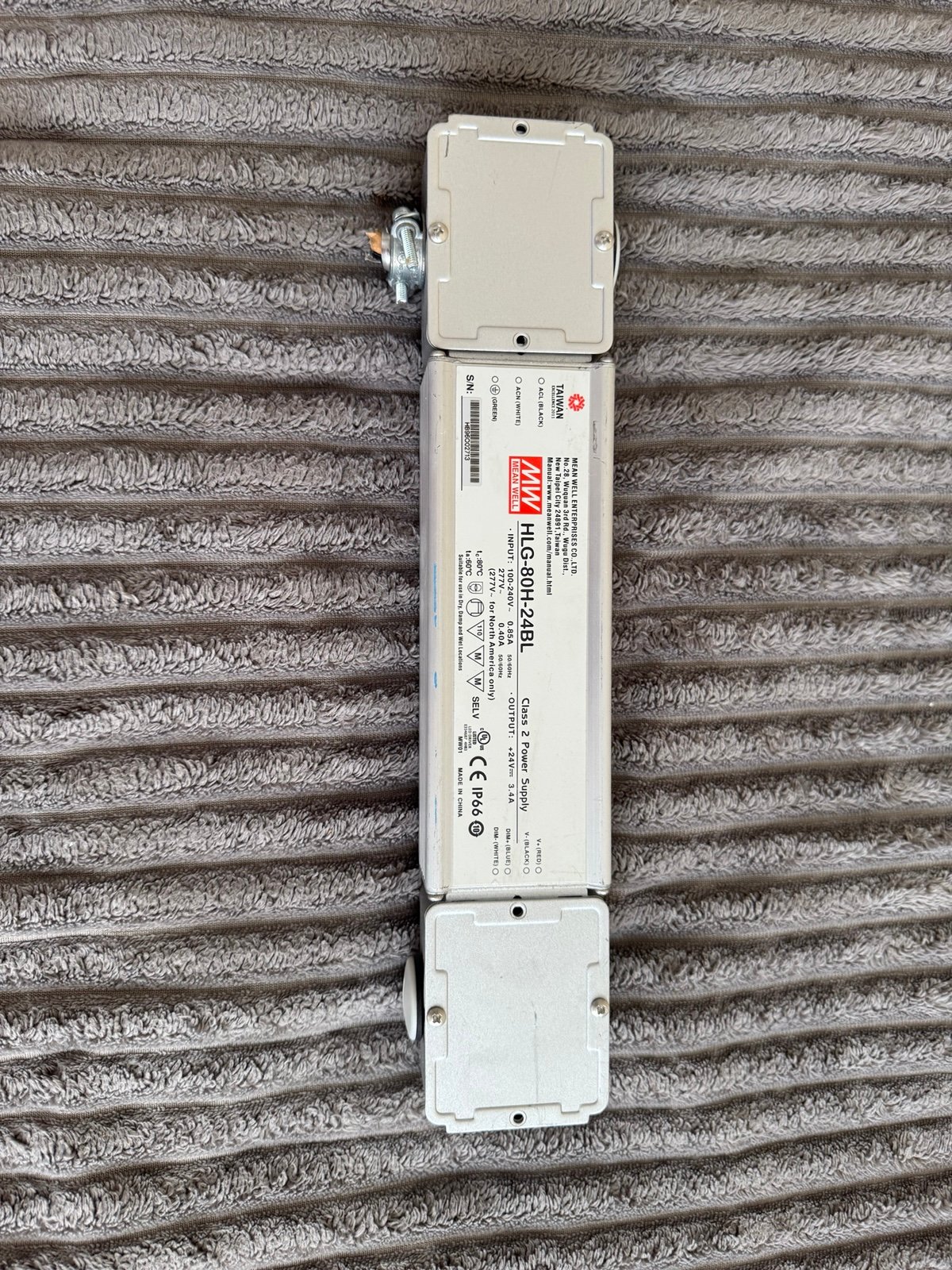 Mean Well Driver, HLG-240H-48B LED DIMMABLE Input 100-277V