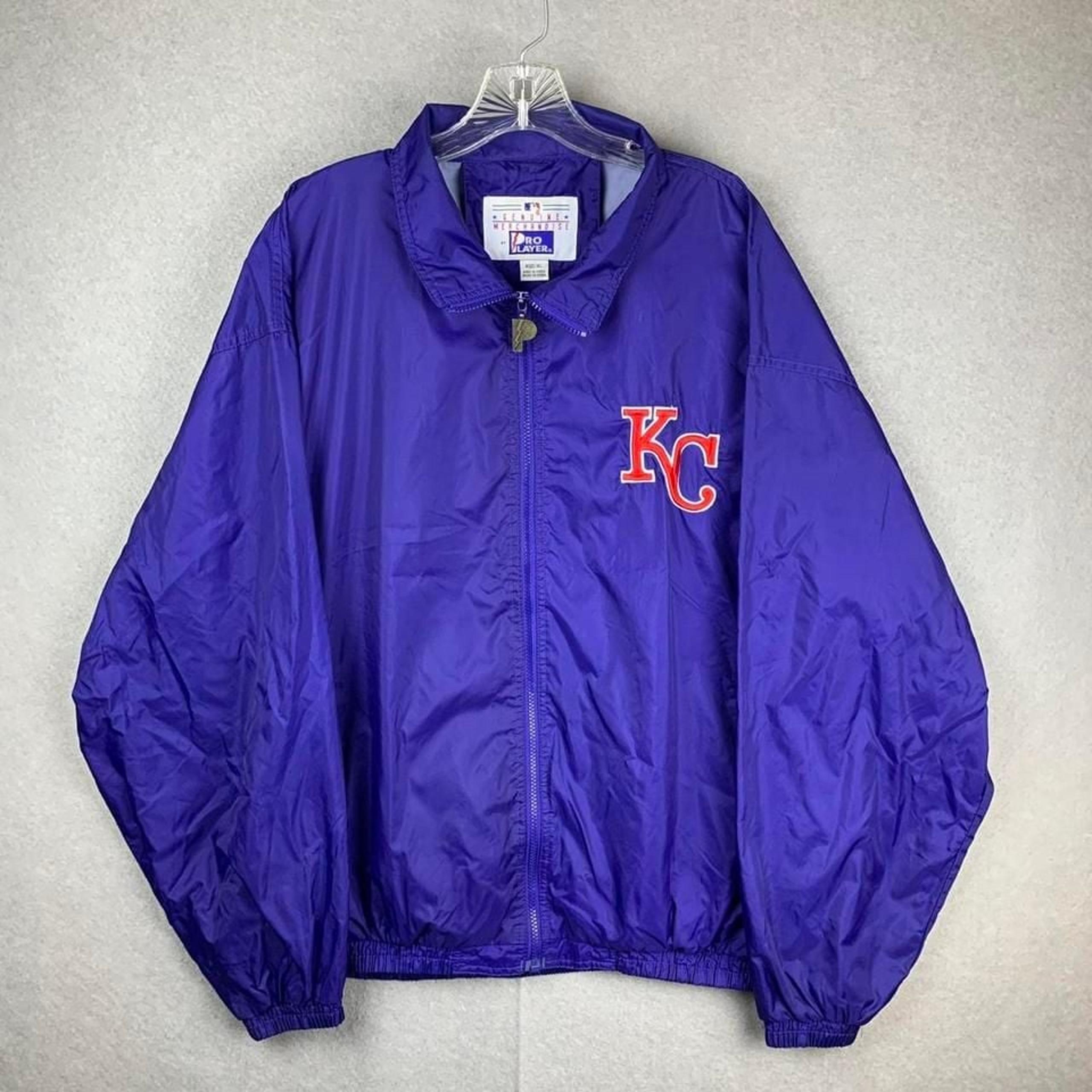 Vintage Pro Player Kansas City Royals Windbreaker Jacket Men's Size XL
