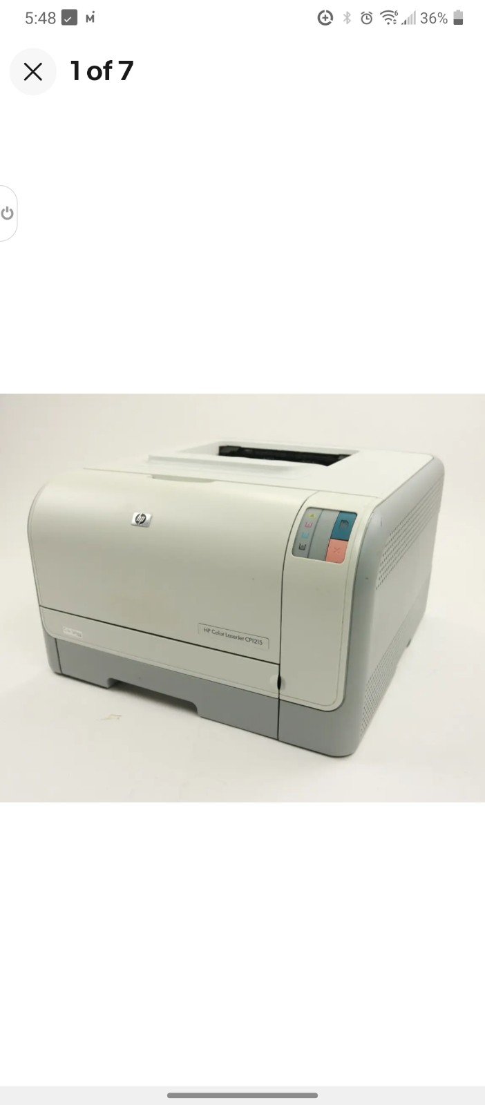 HP Color LaserJet CP1215 Workgroup Laser Printer CC376A