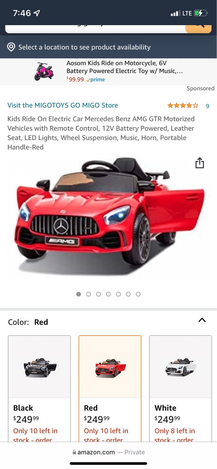 mercedes benz amg kids car